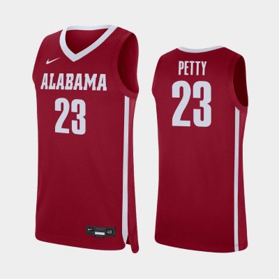 Men's Alabama Crimson Tide #23 John Petty Crimson Replica NCAA College Basketball Jersey 2403IEIU2